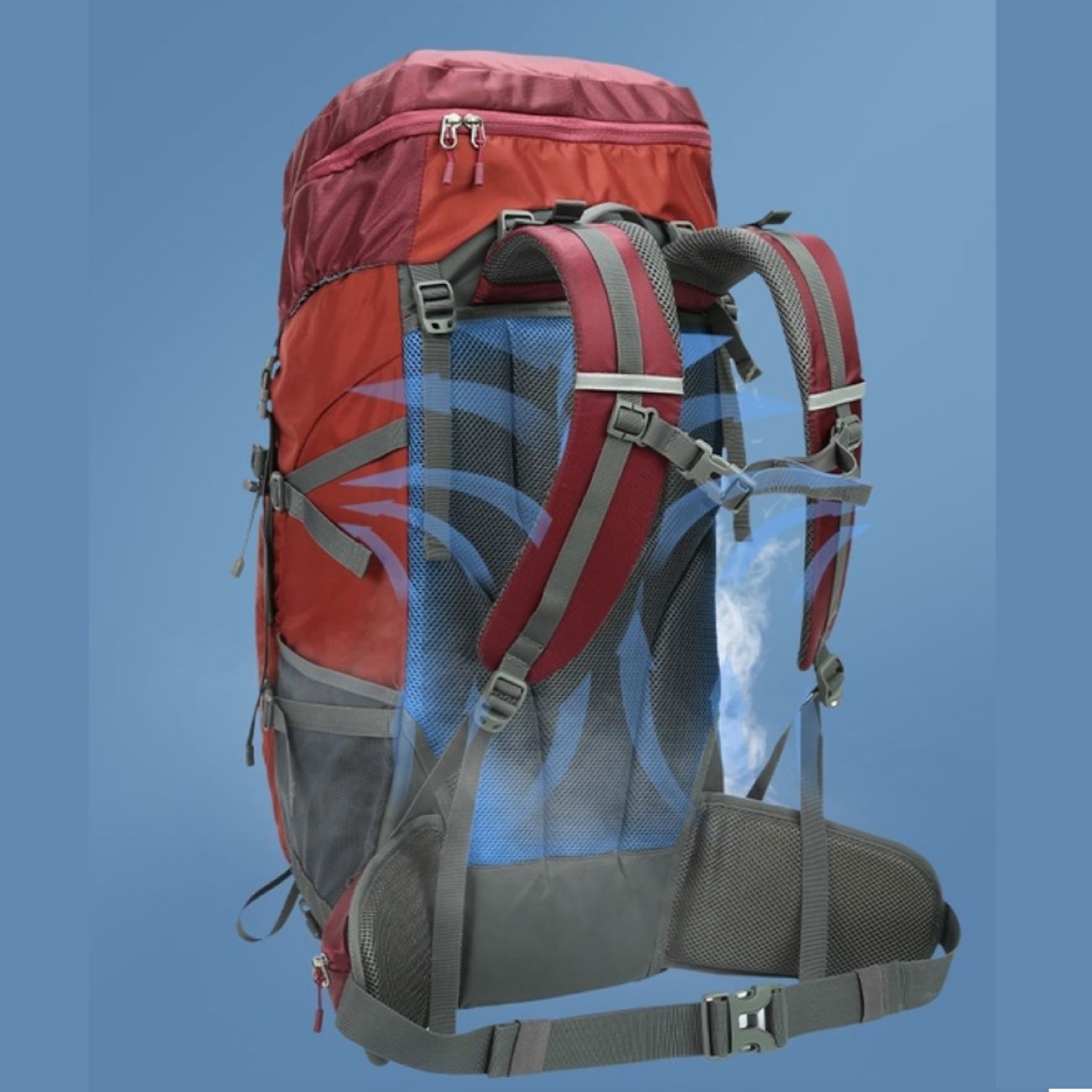 Sac à dos de randonnée 45+5 litres – Modèle haut de gamme Chameau pour longues expéditions