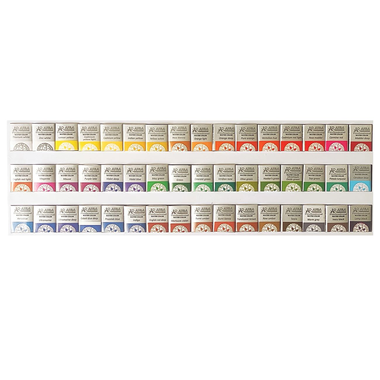 Ensemble de 48 aquarelles Afra – Qualité supérieure, idéal pour professionnels et débutants
