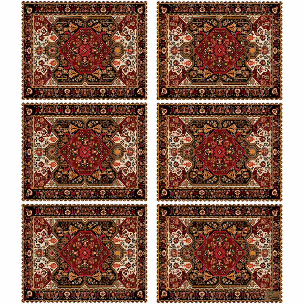 Set de table Beauté Florissante – Élégance florale pour chaque repas (Set de 6)