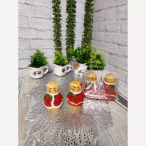 Salière et Poivrière en Céramique – Design Biscuits en Pain d’Épices
