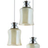 Suspension chic en grappe avec globes en verre clair de haute qualité
