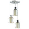 Suspension chic en grappe avec globes en verre clair de haute qualité