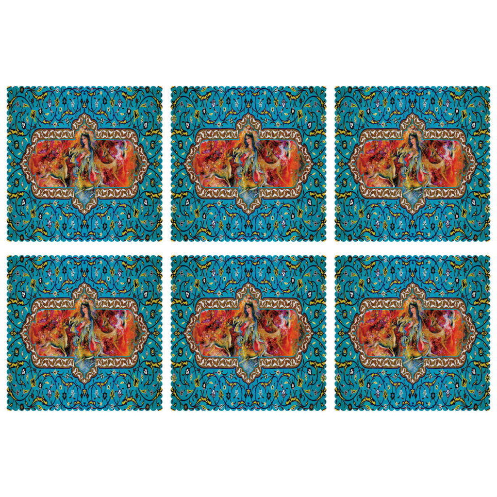 Set de table miniature persan classique – Parfait pour la décoration de salle à manger (Set de 6)