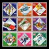 Timbres commémoratifs – Modèle Autriche, lot de 9 pièces