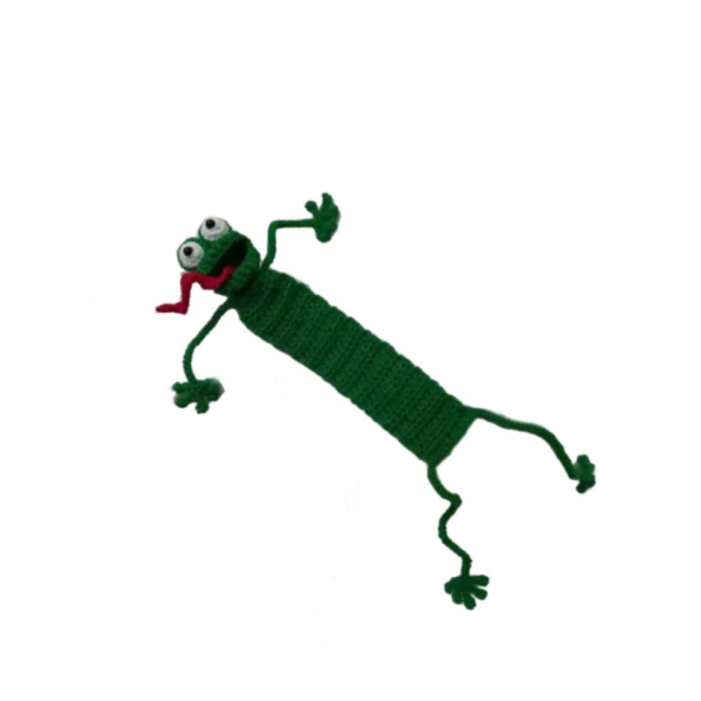 Marque-pages au crochet – En forme de grenouille – Fait main – Lot de 2