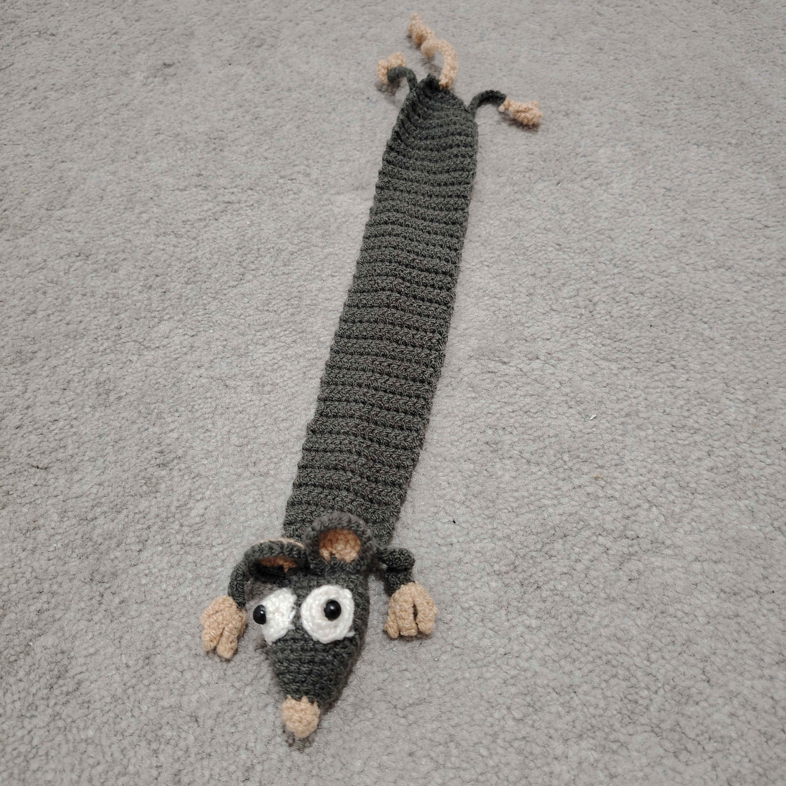 Marque-pages au crochet – Forme de souris – Fait main – Lot de 2