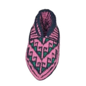 Chausson au crochet pour femmes – Tissage à la main, style traditionnel en rose
