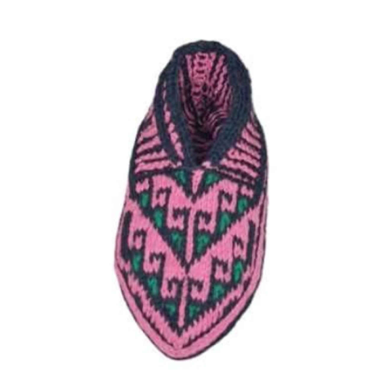 Chausson au crochet pour femmes - Tissage à la main, style traditionnel en rose