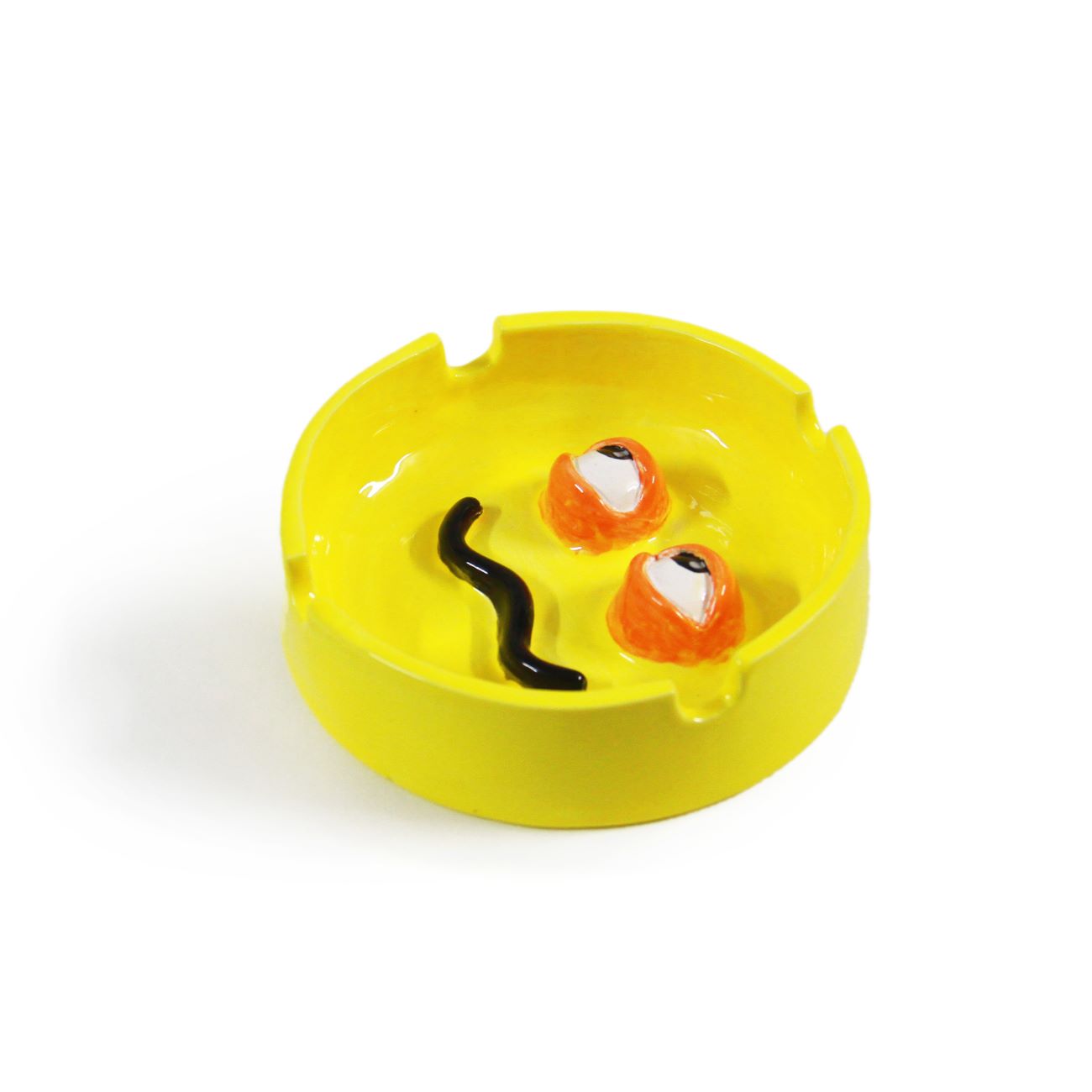 Cendrier en céramique fait main personnalisé avec design d’autocollants tendance