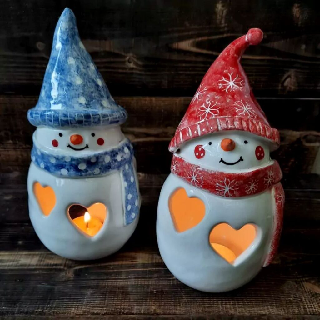 Porte-bougie décoratif en céramique – Créez une lueur chaleureuse et accueillante