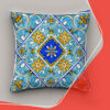 Housses de coussin décoratives avec design Majolique bleue (Set de 2)
