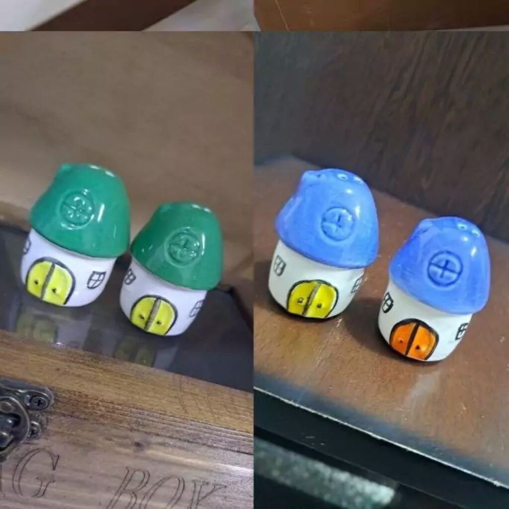 Ensemble Élégant de Salieres et Poivrières en Céramique – Design Cottage – Accessoires de Cuisine Artistiques