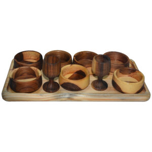 Haft-Seen en bois élégant et fait main au style moderne – Une fusion de tradition et de modernité (10 pièces)