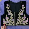 Gilet brodé en pierres pour femmes avec design floral