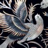 Panneau gravé d'oiseaux et de fleurs - Chef-d'œuvre fait main avec cadre Khatamkari