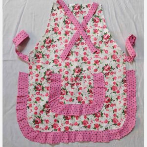 Tablier de Cuisine Fantaisie avec Motif Rose