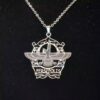 Collier Faravahar et Persépolis avec chaîne en acier inoxydable de qualité supérieure