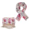 Sac à chaîne tendance avec foulard assorti – Design floral