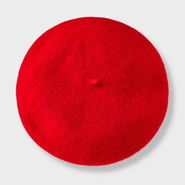 Béret Français en feutre pour femme – Facile à emporter et à porter en rouge