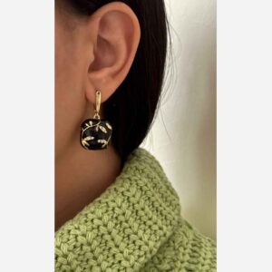 Boucles d’oreilles Minakari faites à la main avec émail et pierres précieuses