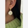 Boucles d’oreilles artisanales Minakari Pendantes Floraison – Élégantes et uniques