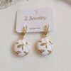 Boucles d'oreilles artisanales Minakari Blossom Drop – Élégantes et uniques