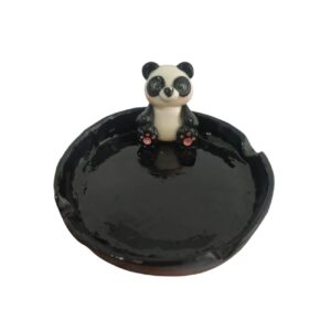 Cendrier en céramique fait main – Design panda, style unique et mignon