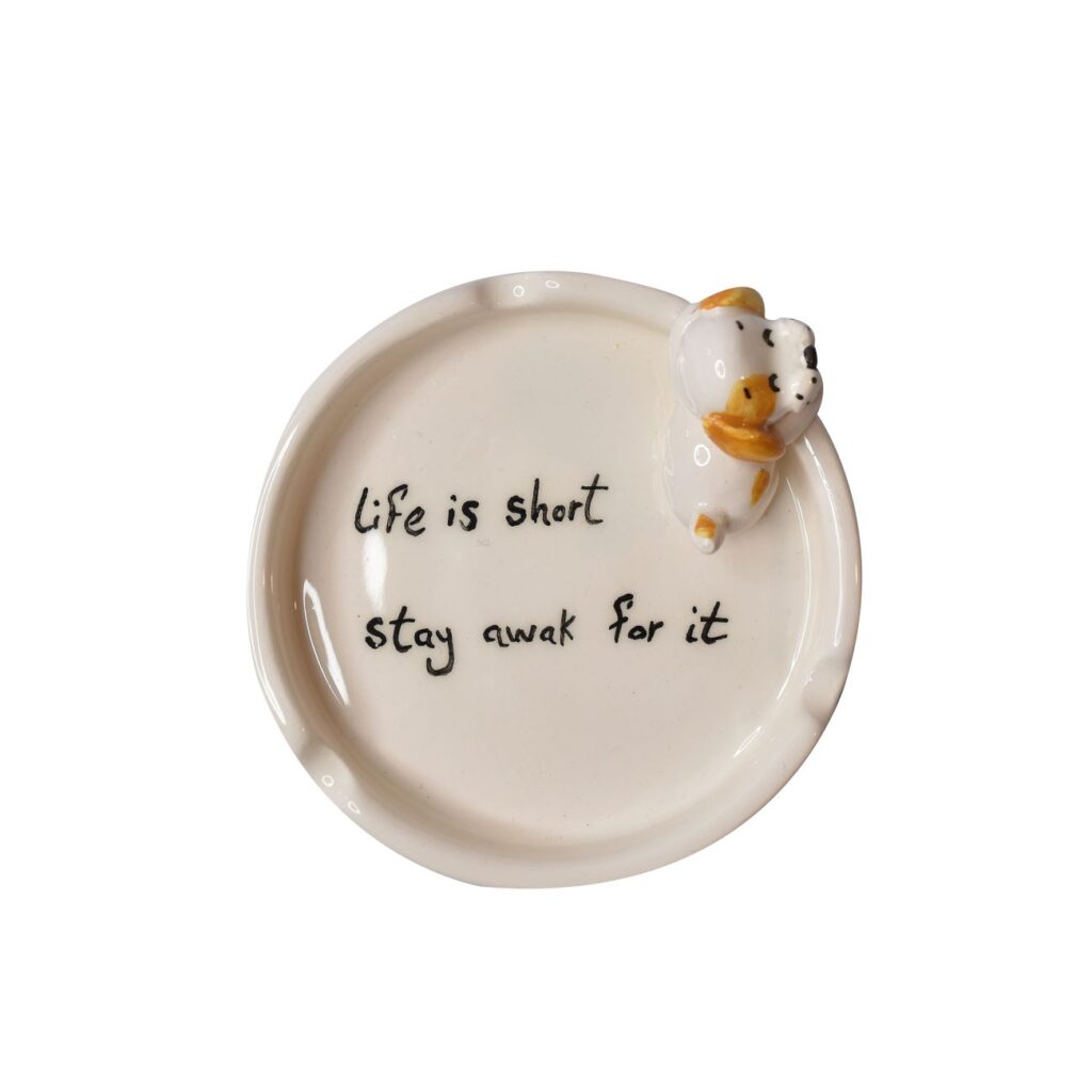 Cendriers en céramique faits main – Design de chien, style unique et mignon