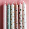 Bougies piliers naturelles en paraffine artisanales avec peinture – Ensemble de 2