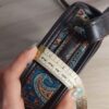 Sac à bandoulière Termeh rond fait main avec motifs héritage persan
