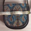 Sac à bandoulière Termeh rond fait main avec motifs héritage persan