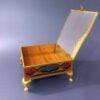 Boîte à bijoux en bois artisanale avec design géométrique en cuivre