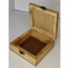 Boîte à bijoux en bois artisanale avec gravure géométrique