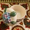 Bol à sucre en céramique de haute qualité pour votre table de salle à manger avec design en relief de fleurs