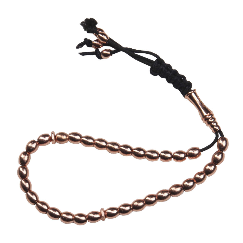Chapelet islamique en cuivre – 33 perles (Tasbih)