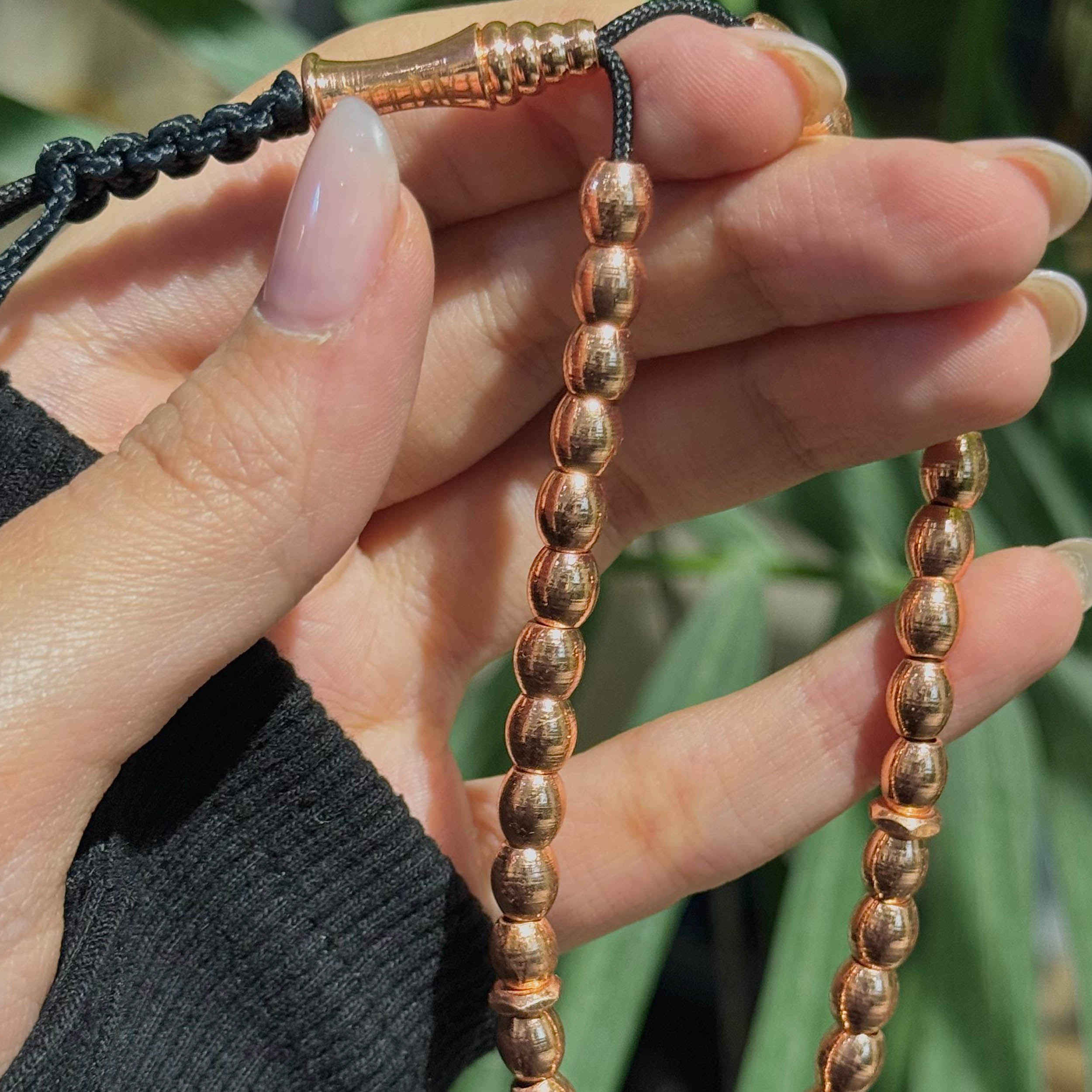 Chapelet islamique en cuivre – 33 perles (Tasbih)
