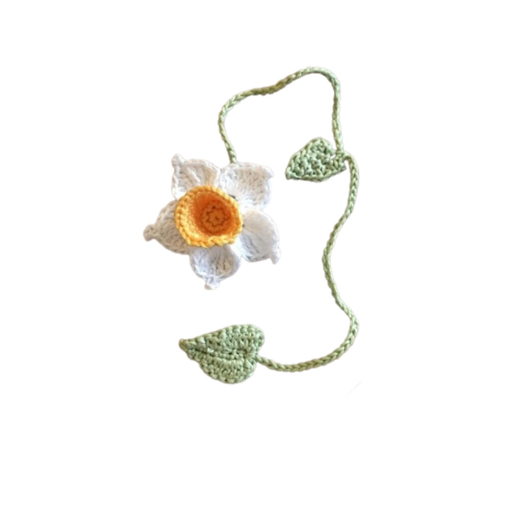 Marque-pages tricotés – Motif fleur – Idéal pour la lecture – Lot de 2