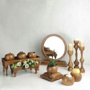Ensemble Haft-Seen luxueux avec plats sur piédestal – Parfait pour une célébration élégante de Nowruz (12 pièces)