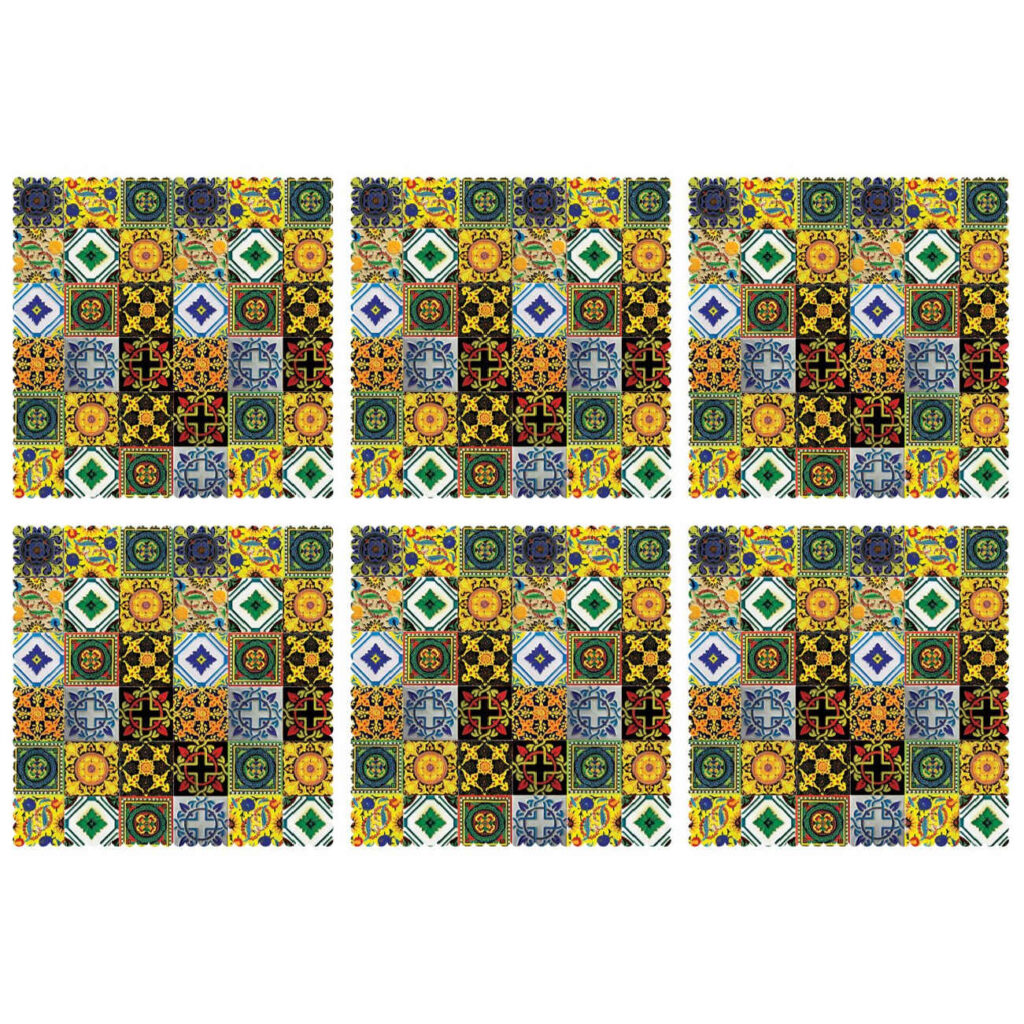 Set de table moderne à motif floral géométrique – Chic & fonctionnel (Set de 6)