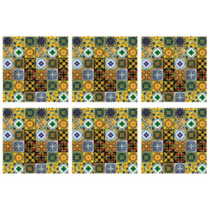 Set de table moderne à motif floral géométrique – Chic & fonctionnel (Set de 6)