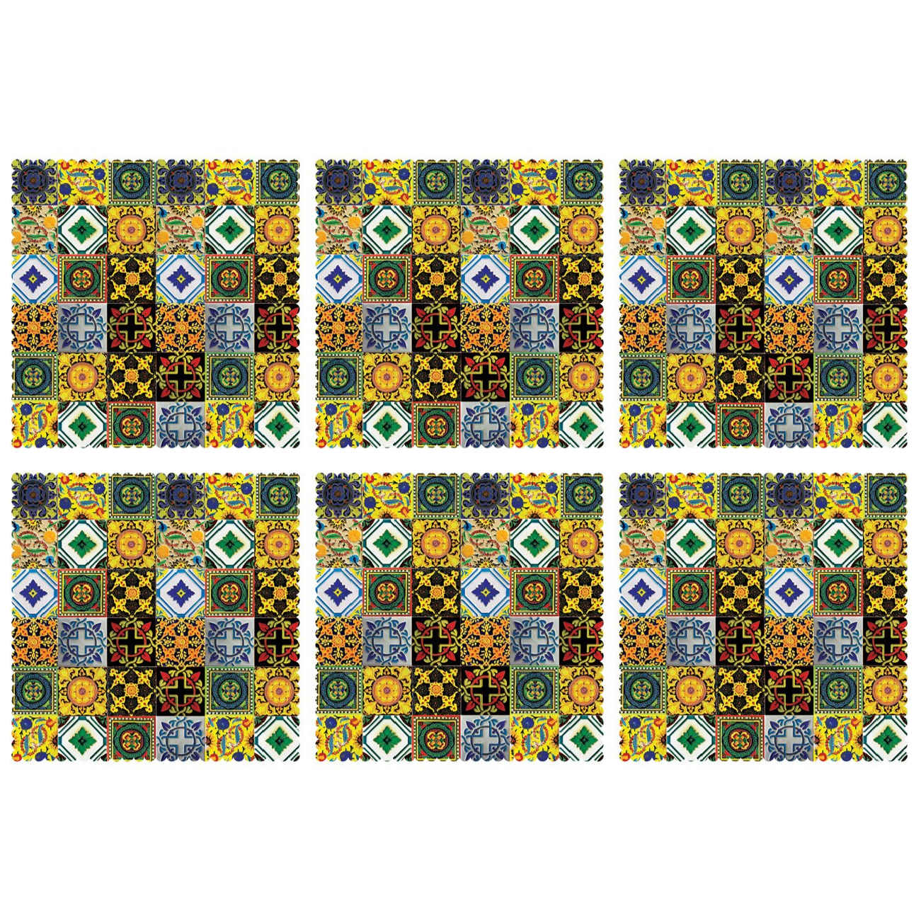 Set de table moderne à motif floral géométrique – Chic & fonctionnel (Set de 6)