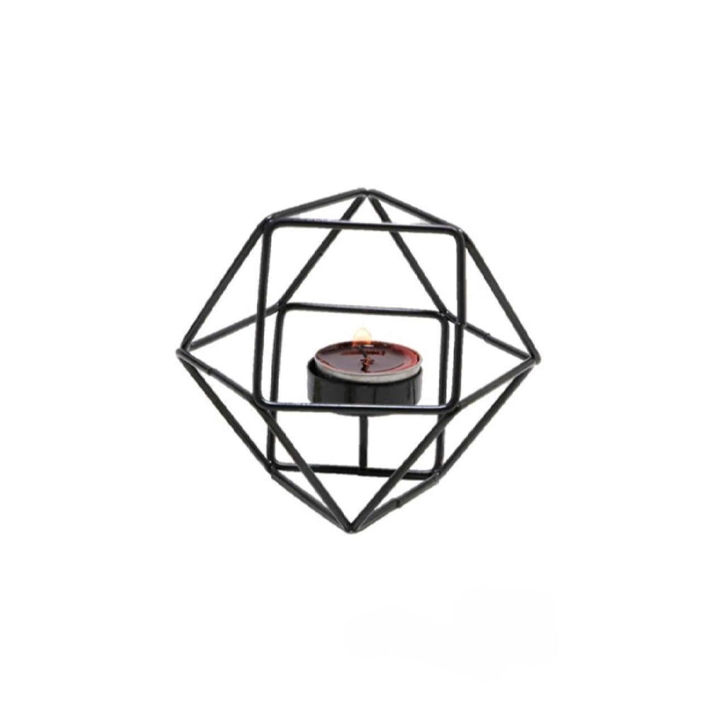 Porte-bougie en acier moderne – Design épuré pour la maison et le bureau