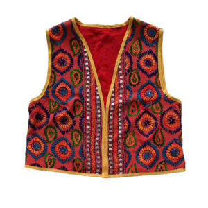 Gilet brodé au travail de l’aiguille avec design floral pour femmes