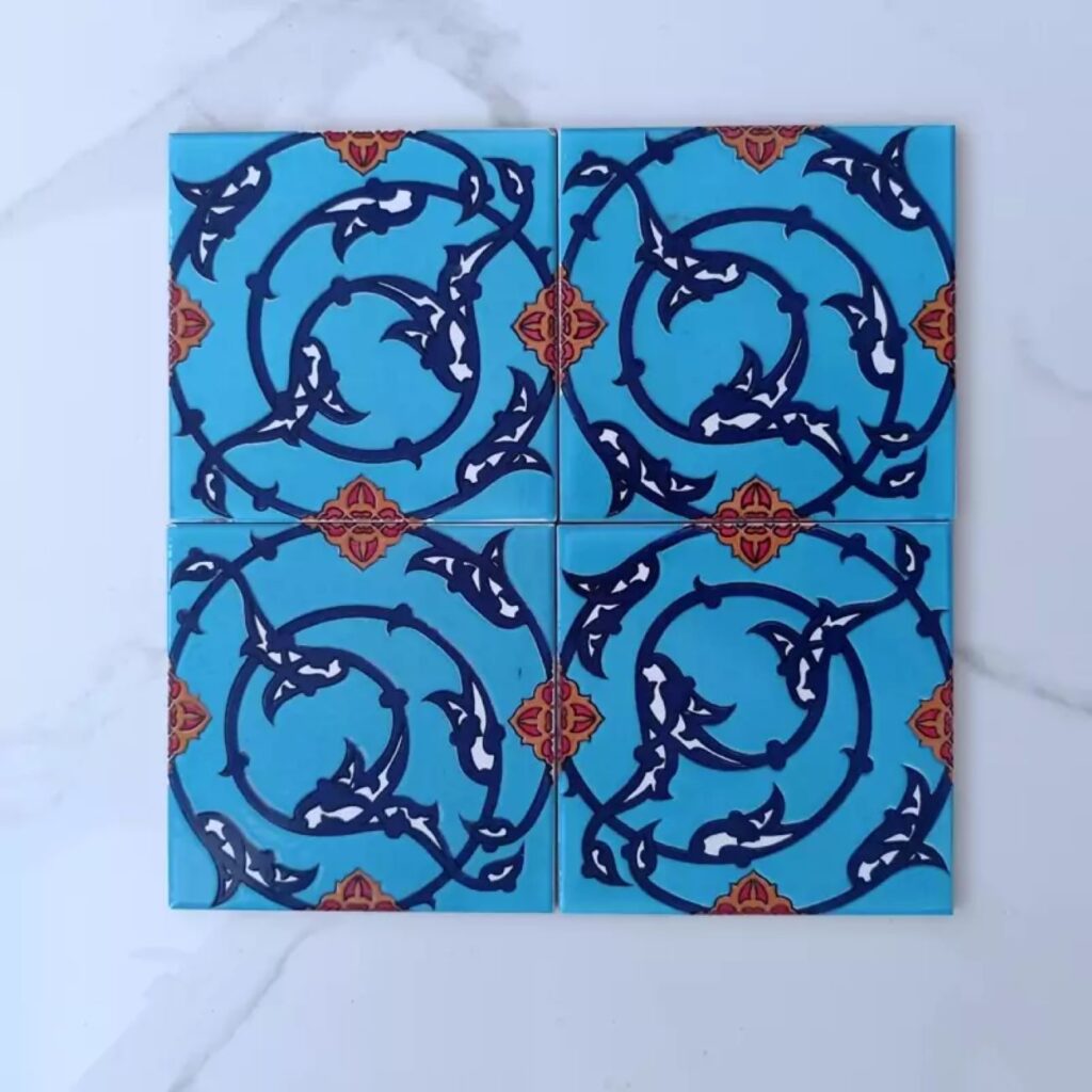 Carreaux de céramique persans – Apportez l’héritage à vos murs, 25 pièces