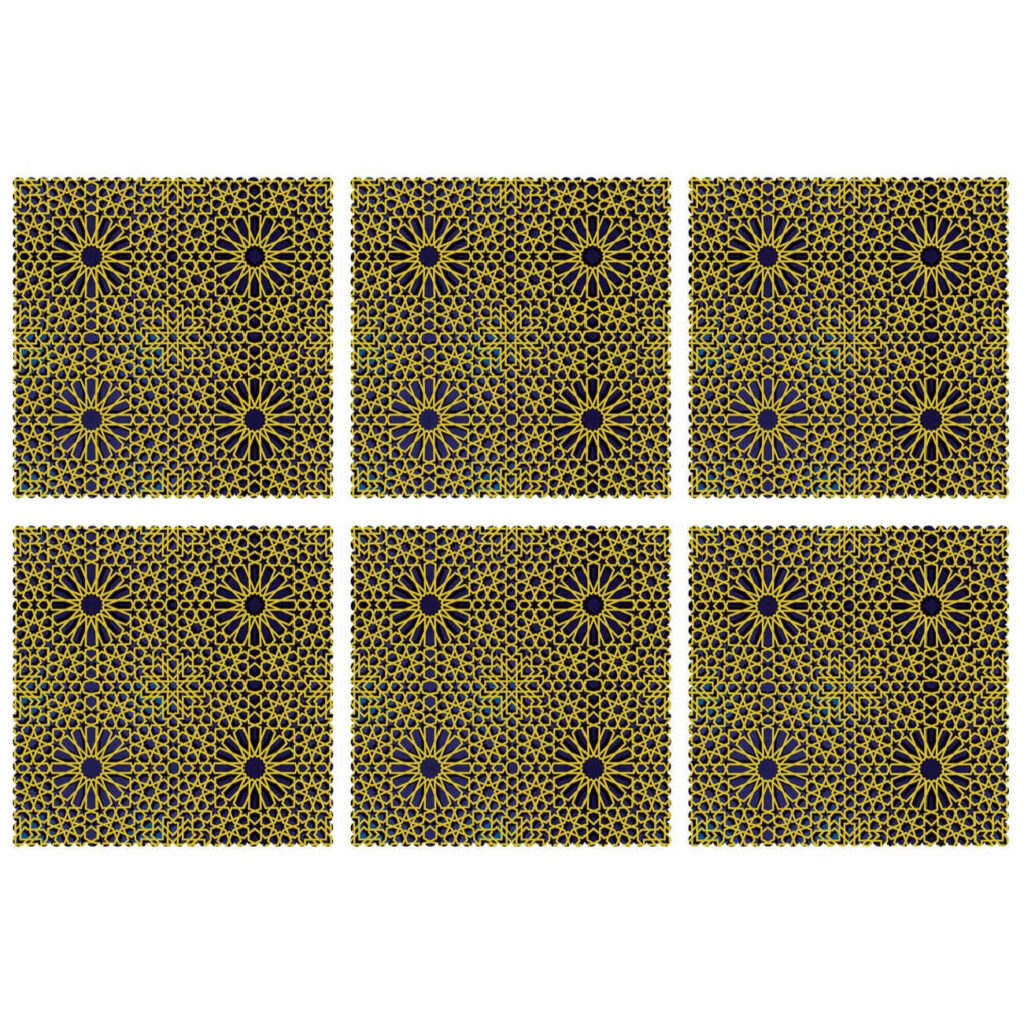 Set de table persan décoratif à motif géométrique (Set de 6)