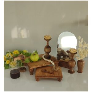 Haft-Seen persan avec plats sur piédestal impressionnants – Pour une mise en scène majestueuse (7 pièces)