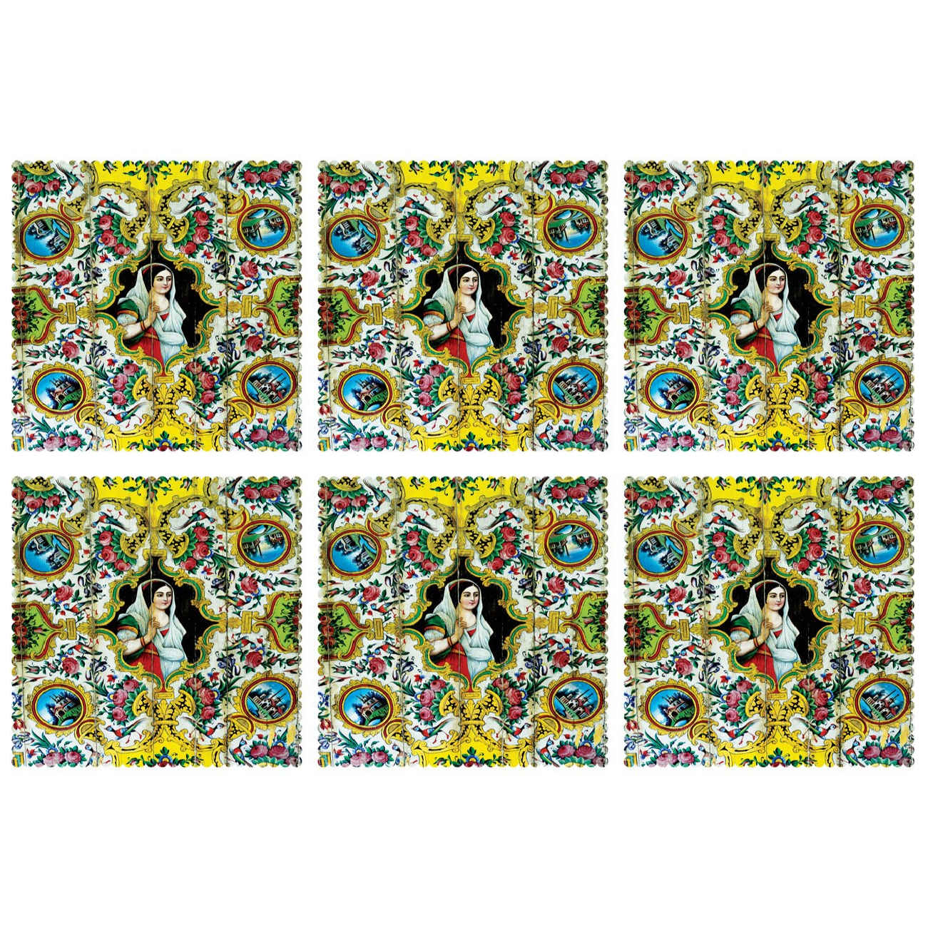 Set de table miniature persan – Art intemporel pour votre table (Set de 6)