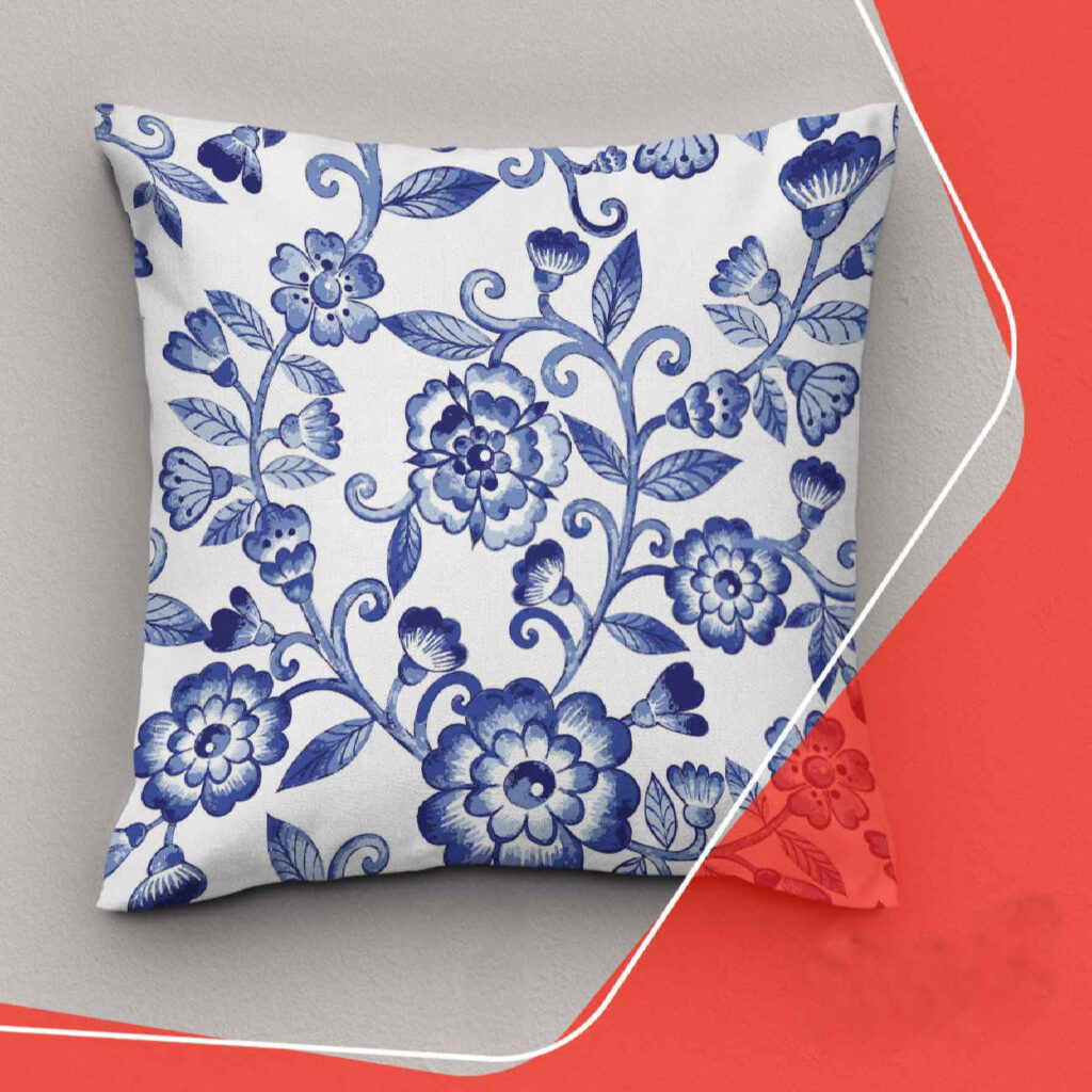 Housse de coussin à motif persan avec des motifs floraux complexes (Set de 2)