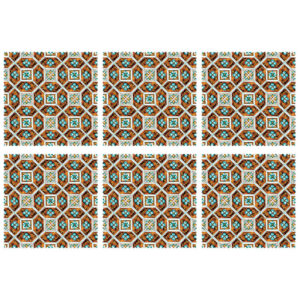 Set de table persan avec motif floral géométrique (Set de 6)