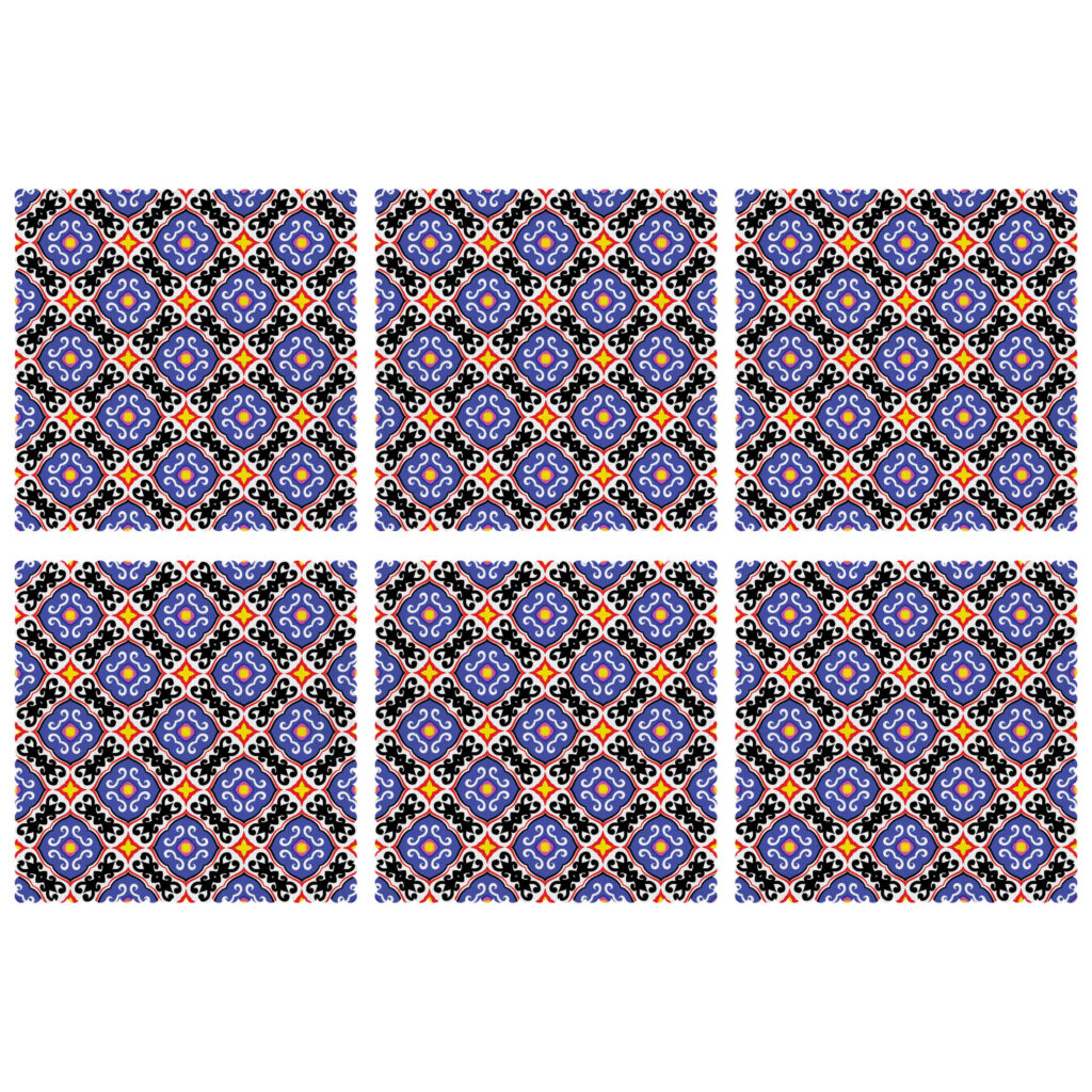 Set de table persan avec motif géométrique (Set de 6)